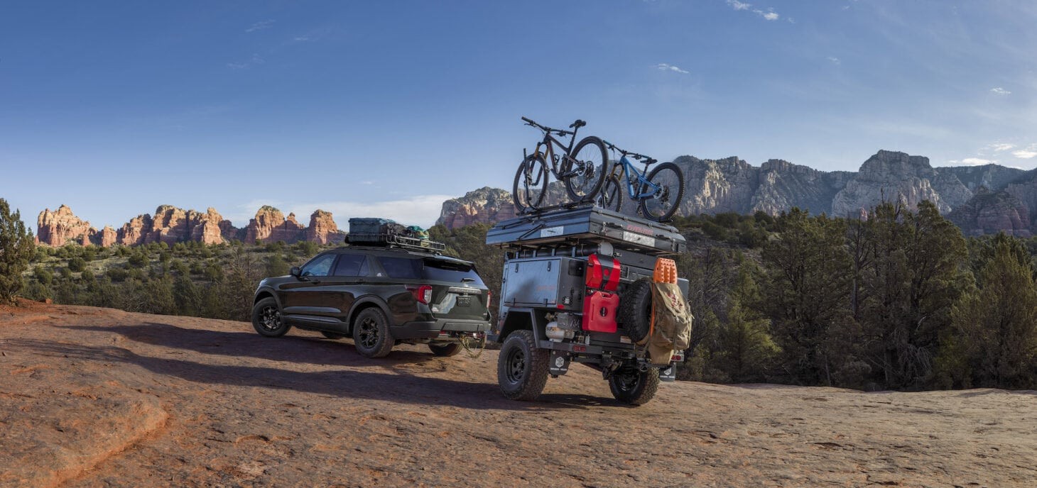Ford Explorer Timberline towing a small trailer