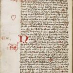 Page from The Book of Margery Kempe showing the handwriting