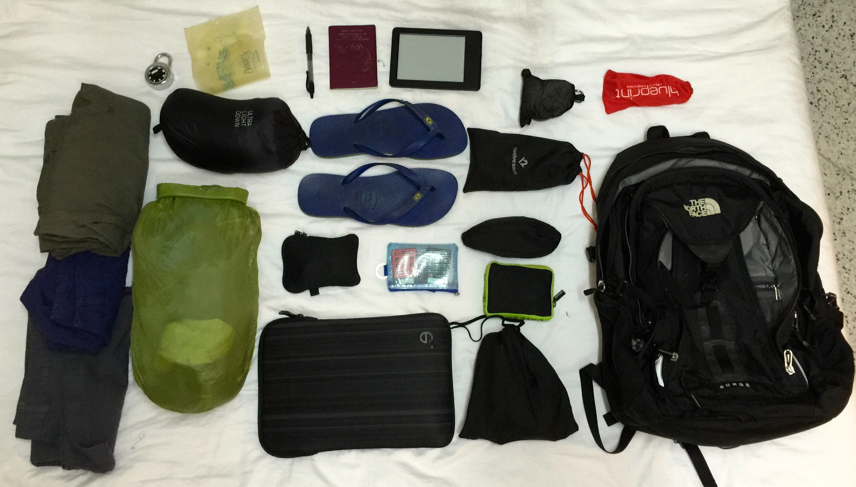 Efficient travel backpack