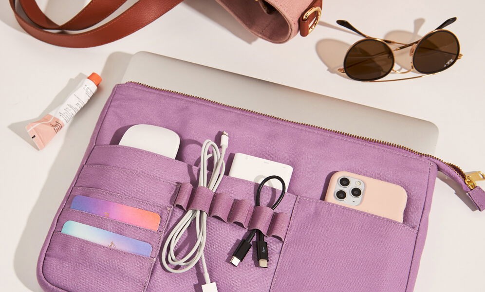 Organized Cables and Portable Charger