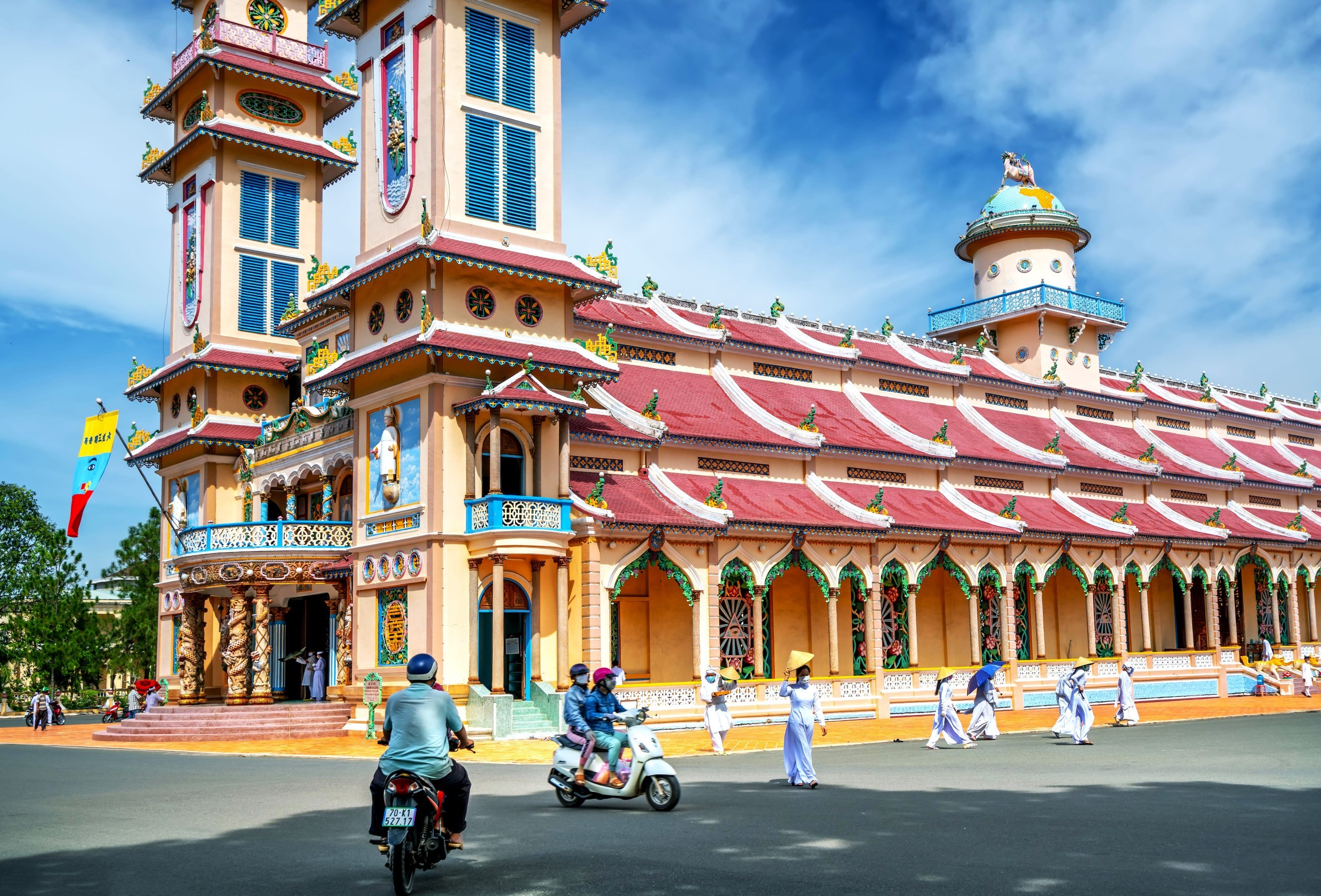 Cao Dai cathedral at Tay Ninh, Vietnam
