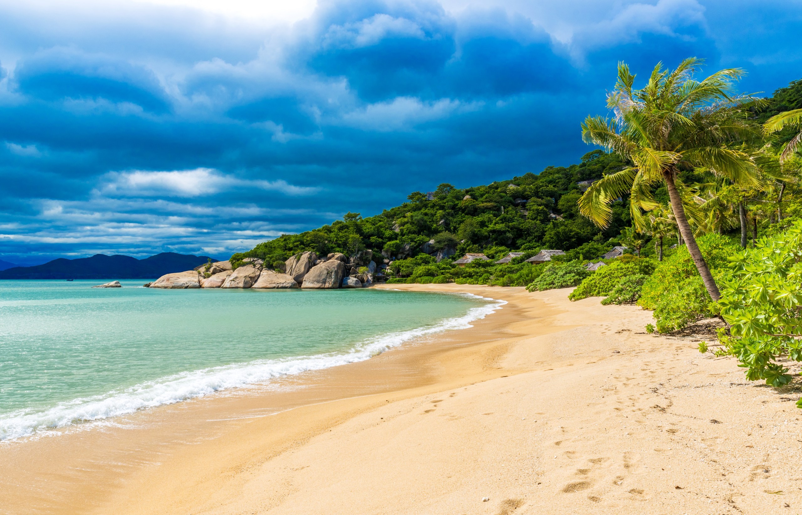 The beach at Ninh Van Bay, Vietnam