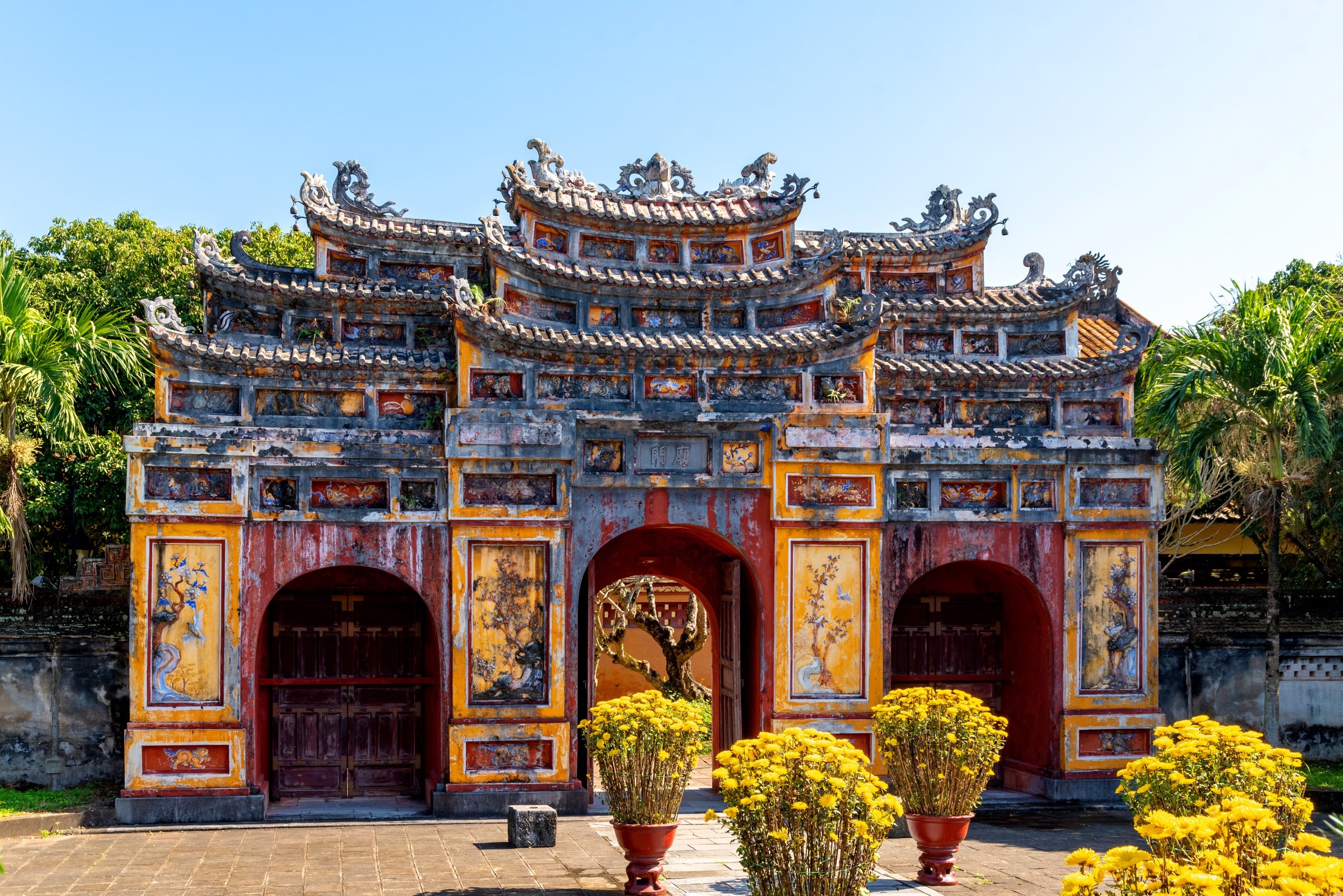 A gate in the Imperial City of Hue, Vietnam