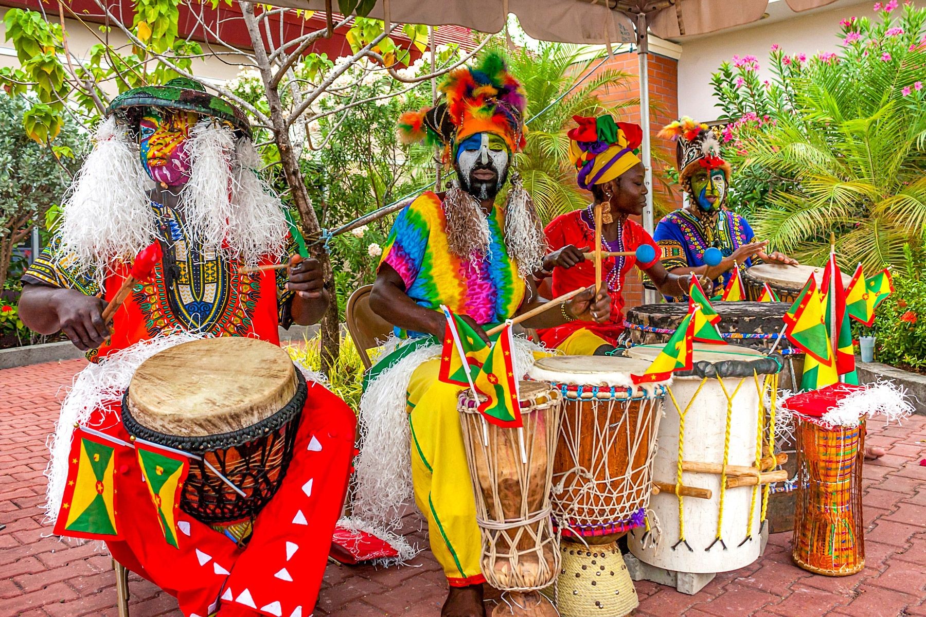 Independence day celebration with african drums