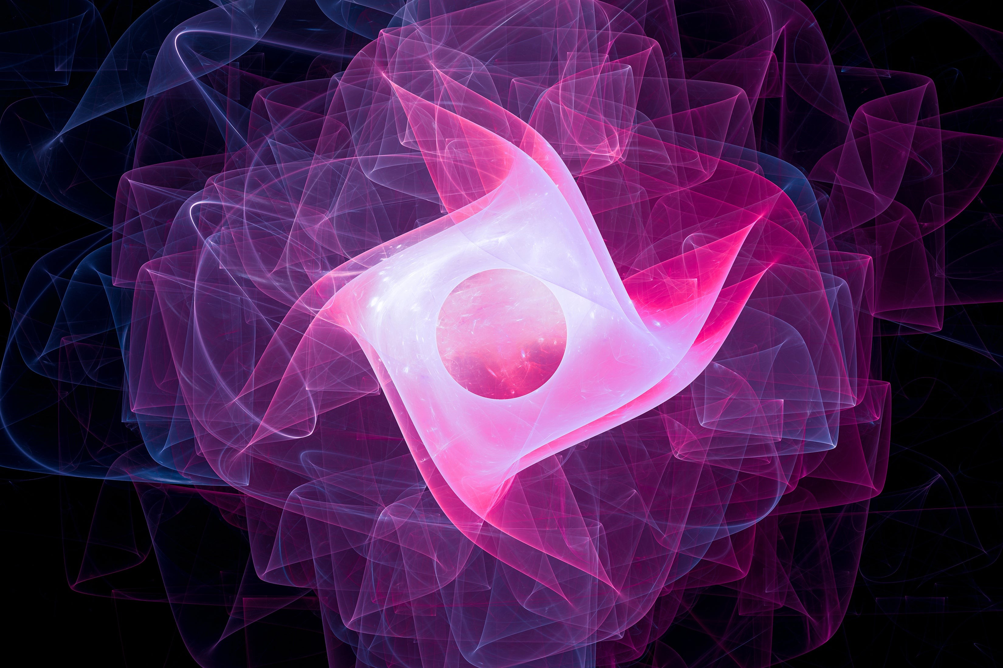 Conceptual illustration of a quantum computer
