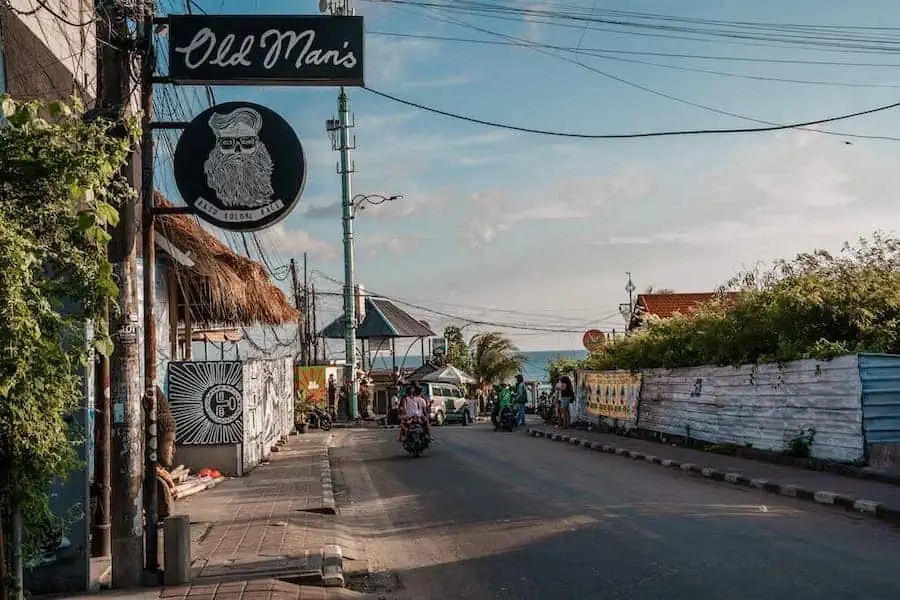 A street in Canggu, Bali