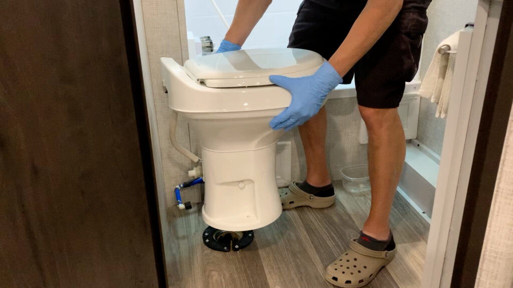 Changing Dometic Toilet in Keystone Travel Trailer