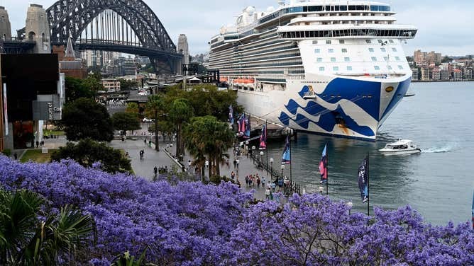 A cruise ship glides through the waters of Sydney, Australia, offering travelers a scenic and memorable journey