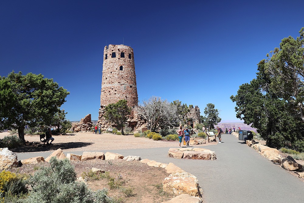 Desert View Watchtower in the Grand Canyon.