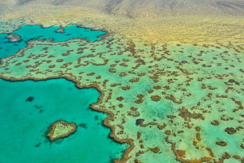 Heart Reef in Great Barrier Reef, Australia