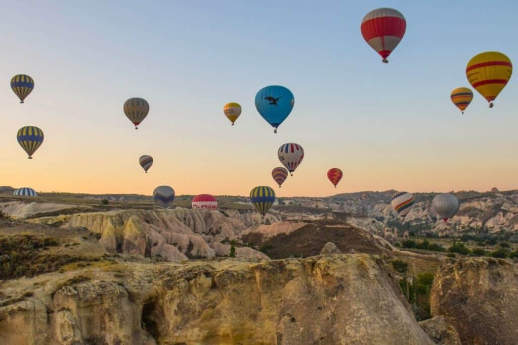 Hot air balloons over Cappadocia, Turkey