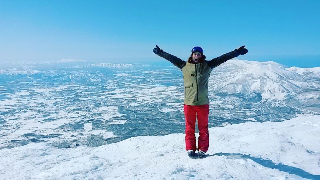 Japanese snowboarders in Niseko