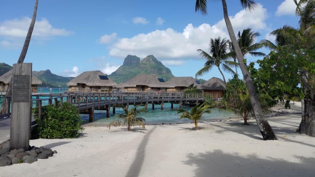 Overwater Bungalow at Sunset