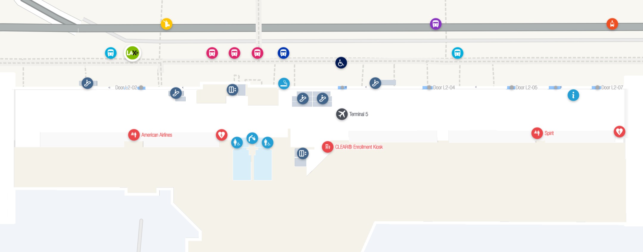 LAX Terminal 5 Check-In Area