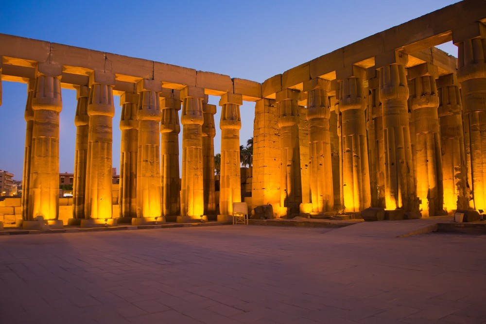 Luxor Temple at Night - Egypt Tours Portal. Showcasing the beauty of Luxor Temple at night, highlighting evening excursions that could increase travel costs.