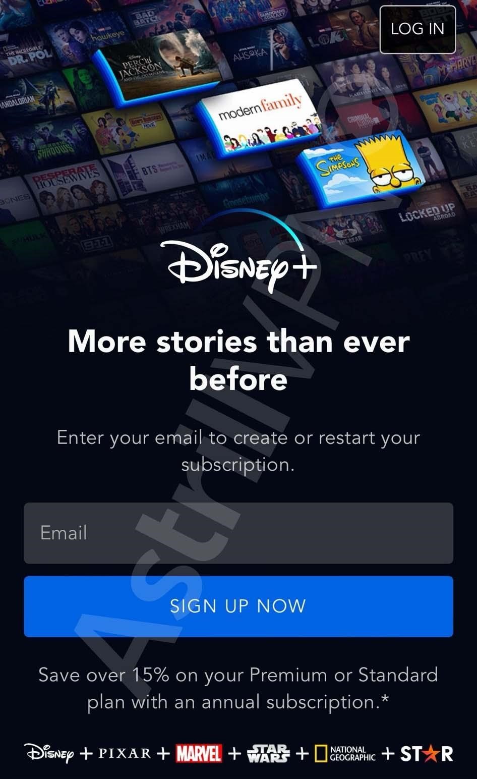 Accessing Disney+