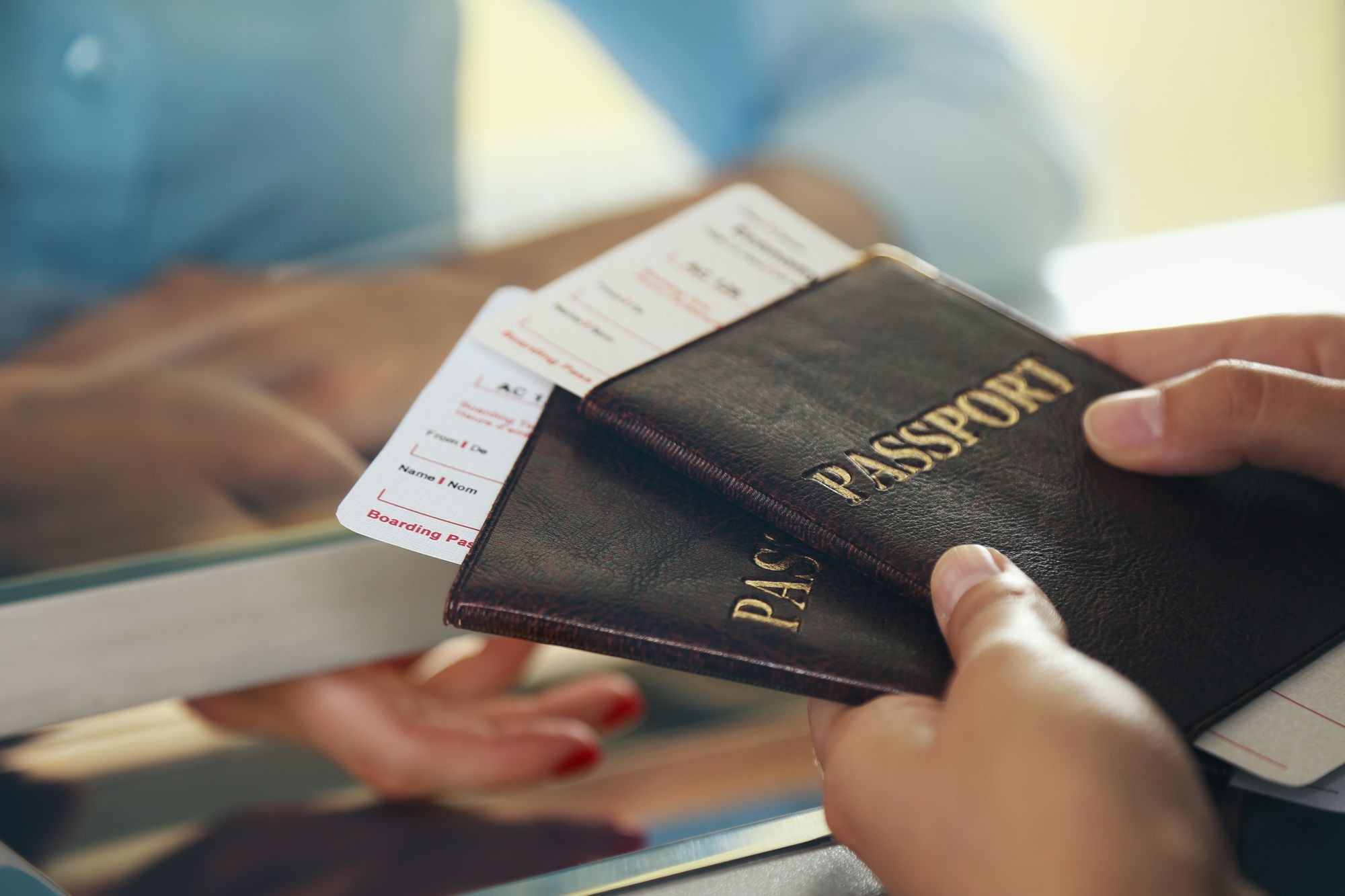 Image of a passport, symbolizing the essential document for international air travel