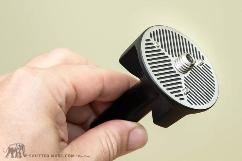 Close-up of the Peak Design Universal Head Adapter