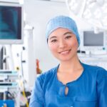Surgical tech assisting in the operating room