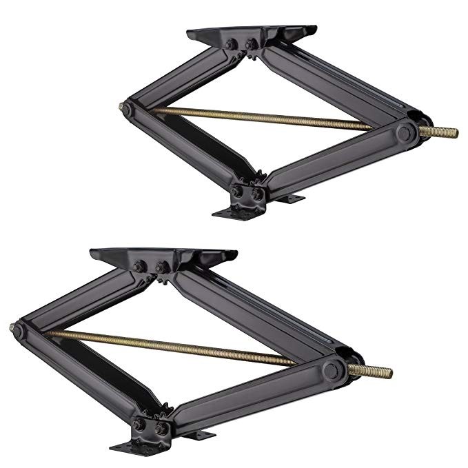 Lowering stabilizer jacks to stabilize a travel trailer