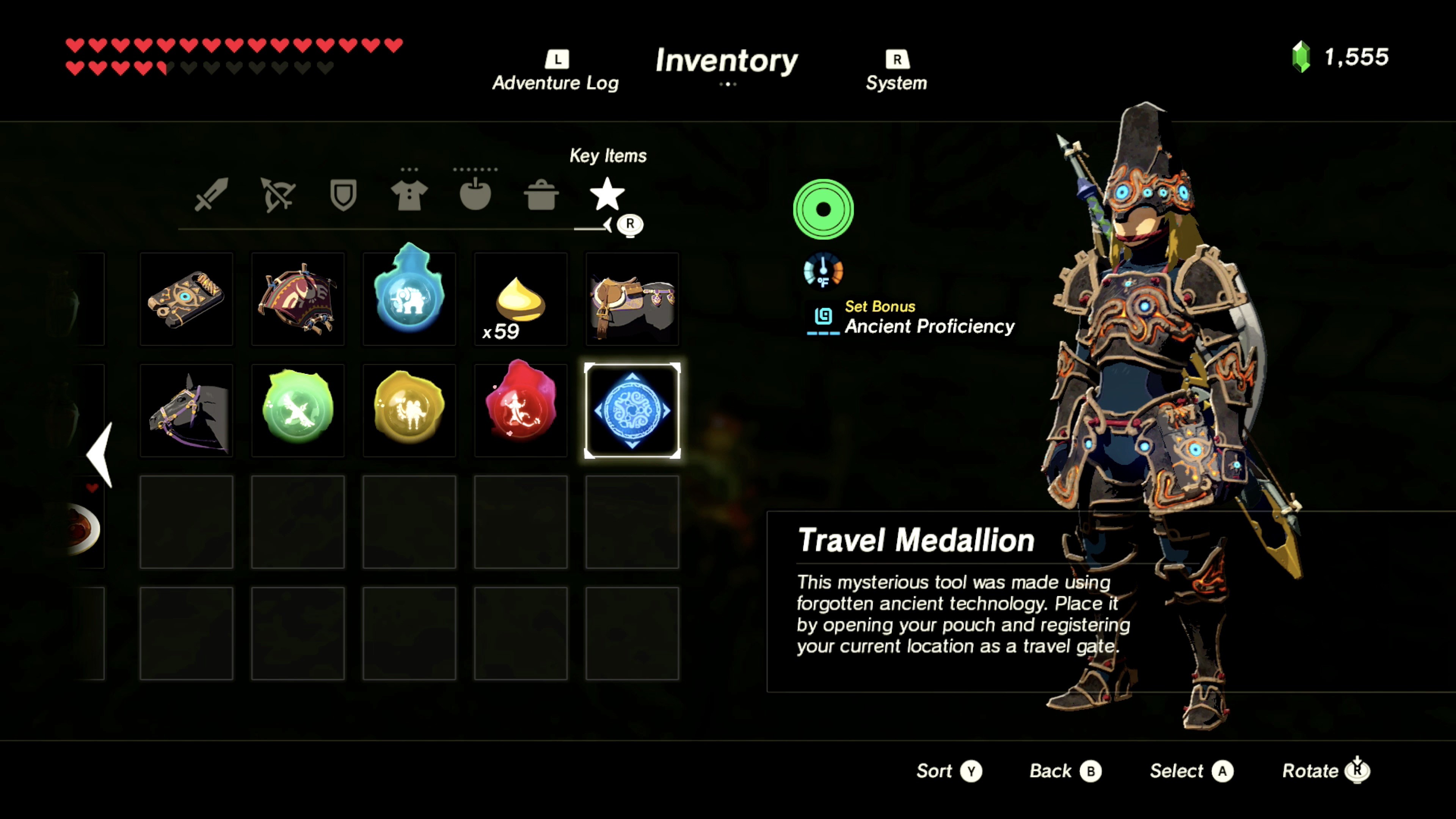Link overlooking a vast landscape, strategizing where to place the Travel Medallion next.