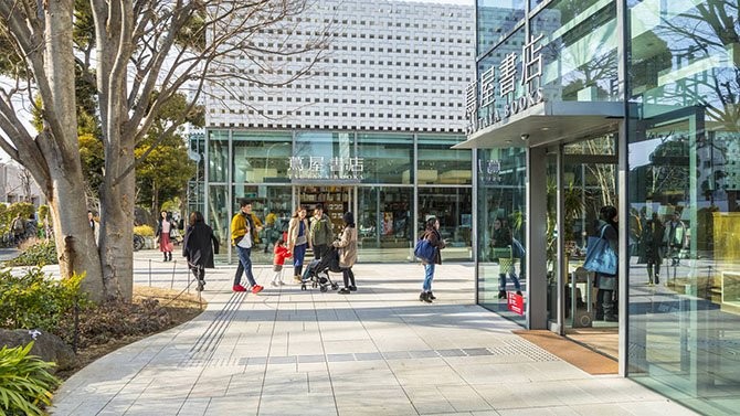 Daikanyama street scene with fashionable boutiques
