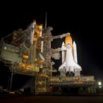 Space Shuttle Discovery deploying Hubble Space Telescope
