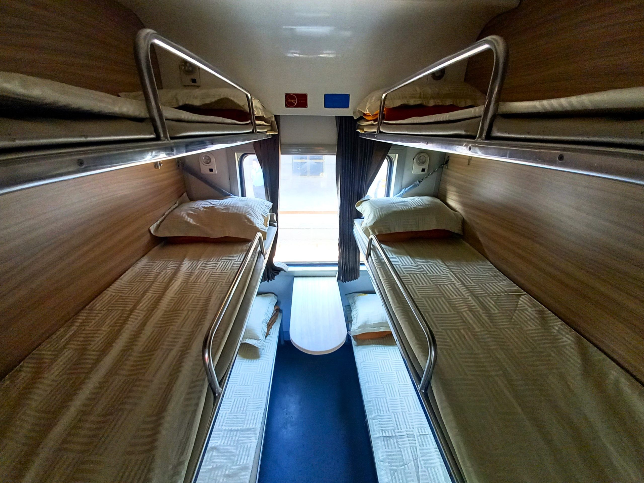 6 bed sleeper compartment on Vietnam Railways