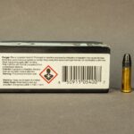warning label on a box of eley 22lr ammo