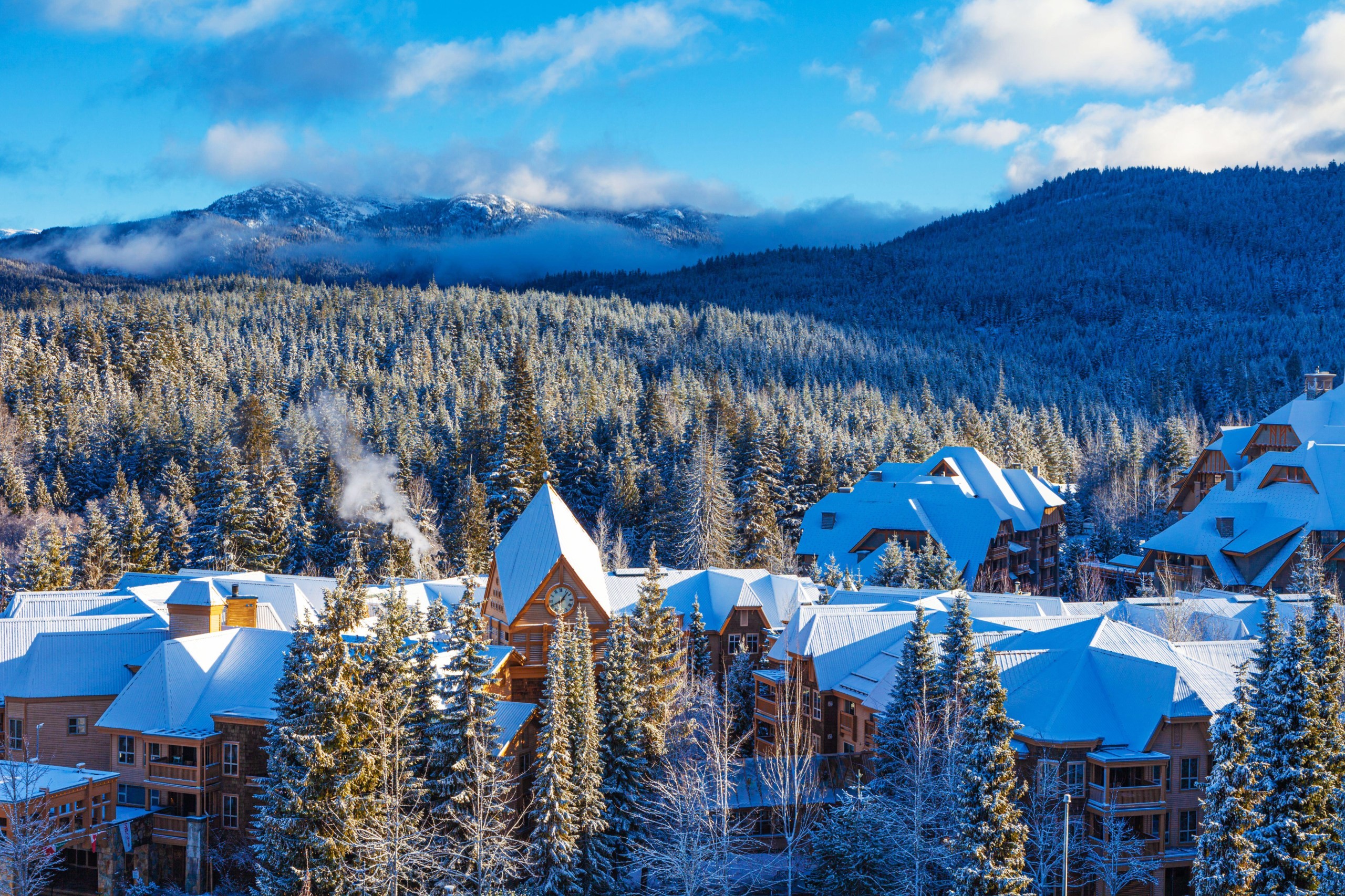 Whistler Village at the base of Whistler-Blackcomb resort