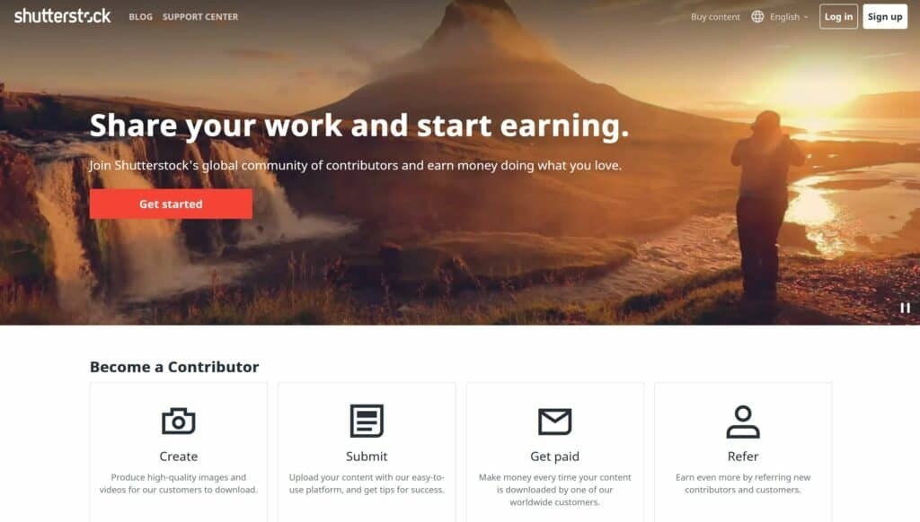 Generate income through stock libraries