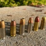 Various 9mm cartridges with different bullet weights