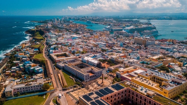 Aerial view of San Juan