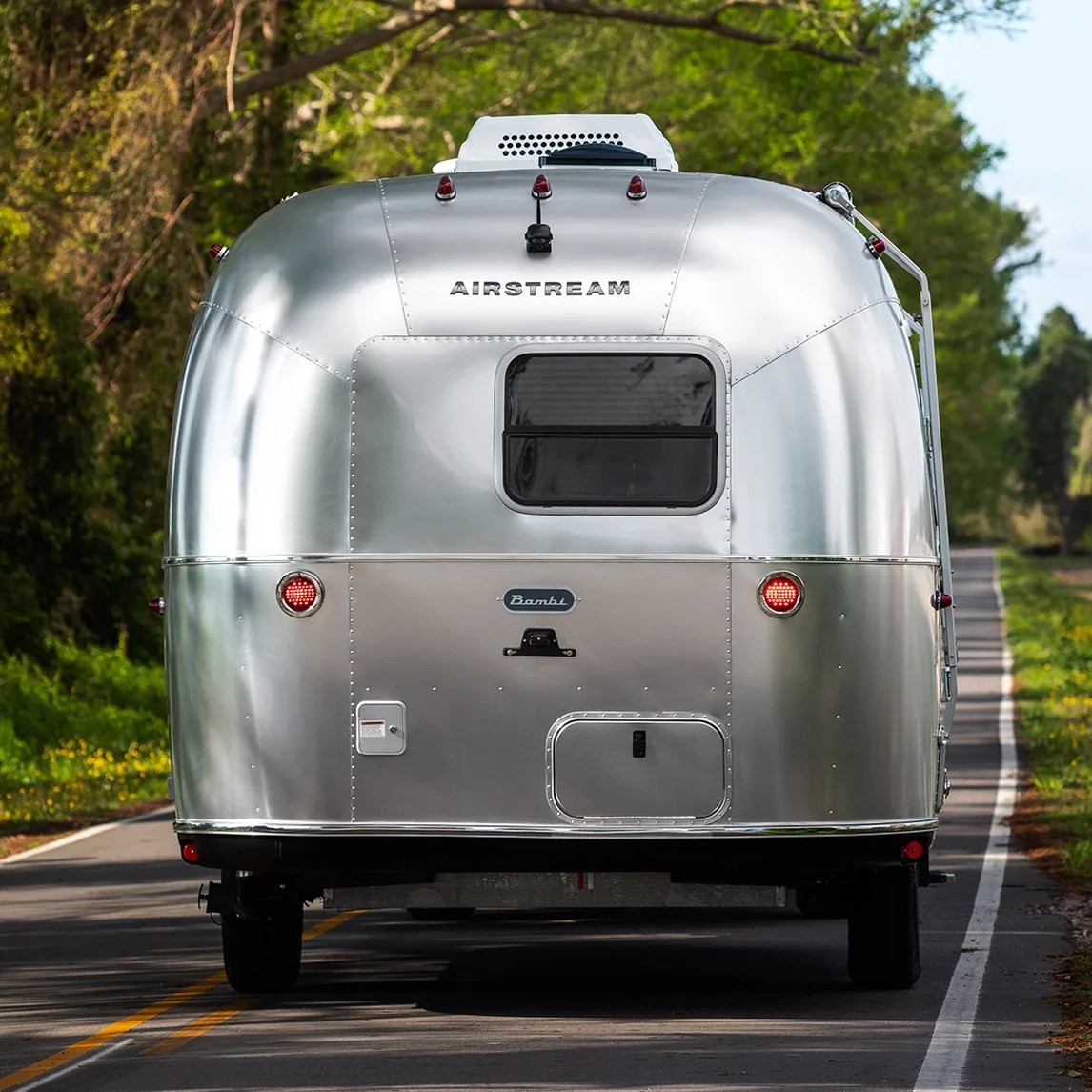 Airstream Bambi on the road