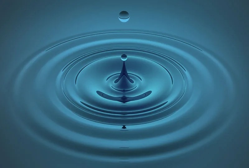 Seismic waves traveling through different layers of the Earth, showing refraction and reflection at layer boundaries.