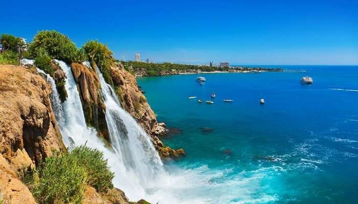 Overview of Antalya featuring the coastline and city landscape