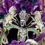 Man in elaborate Mardi Gras costume