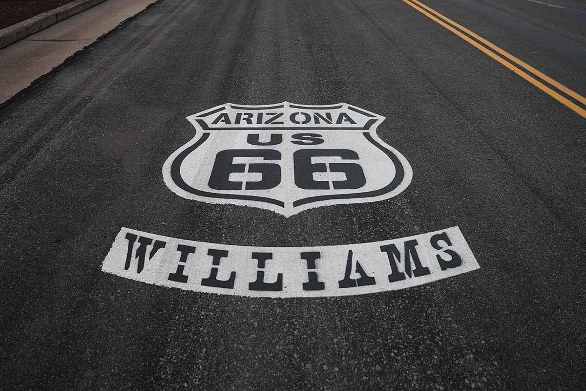 Historic Route 66 sign in Arizona, symbolizing American freedom and adventure