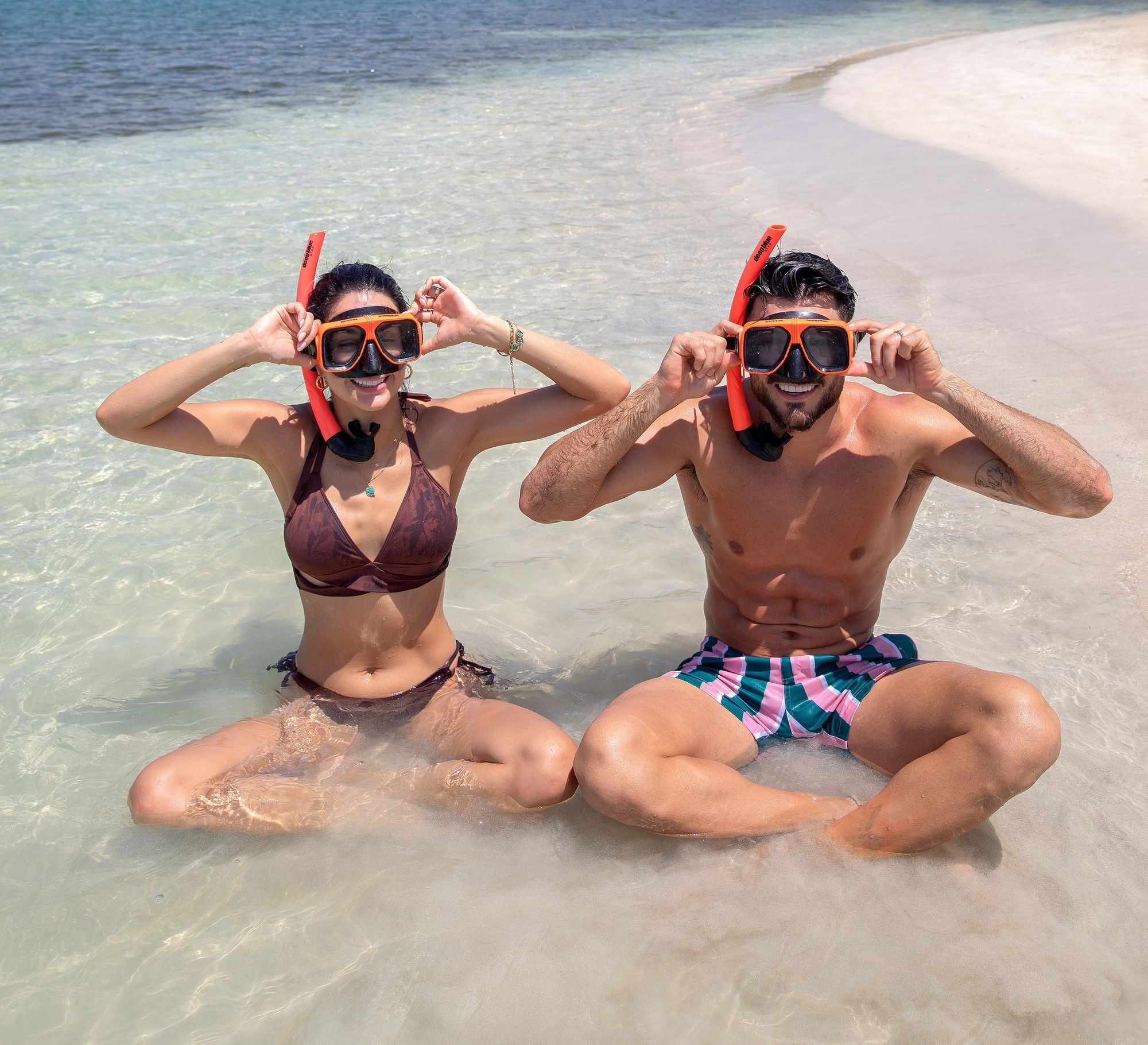 Beach Couple Enjoying the Sun