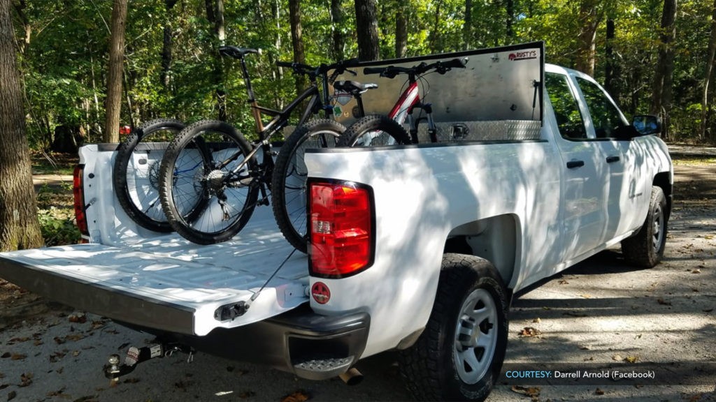 Bike Rack on Travel Trailer