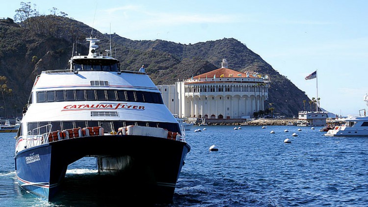 Catalina Express ferry approaching Avalon harbor