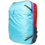 Cotopaxi Allpa 35L Del Dia Travel Pack showcasing its clamshell design, allowing easy access to items and efficient organization.
