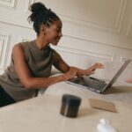 Travel agent helping a client