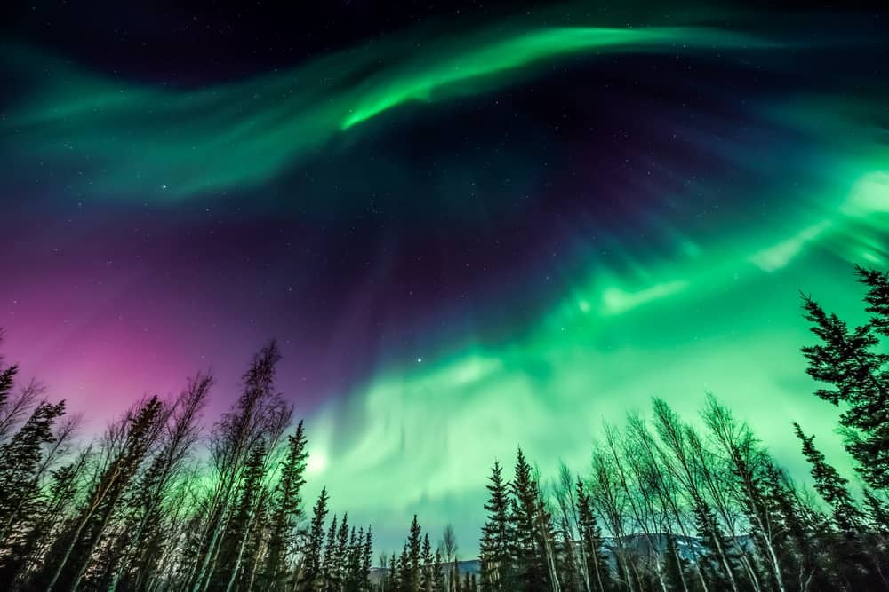 Fairbanks, Alaska Under Aurora Borealis