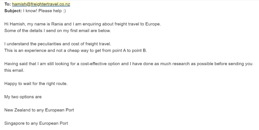 Filling out travel forms