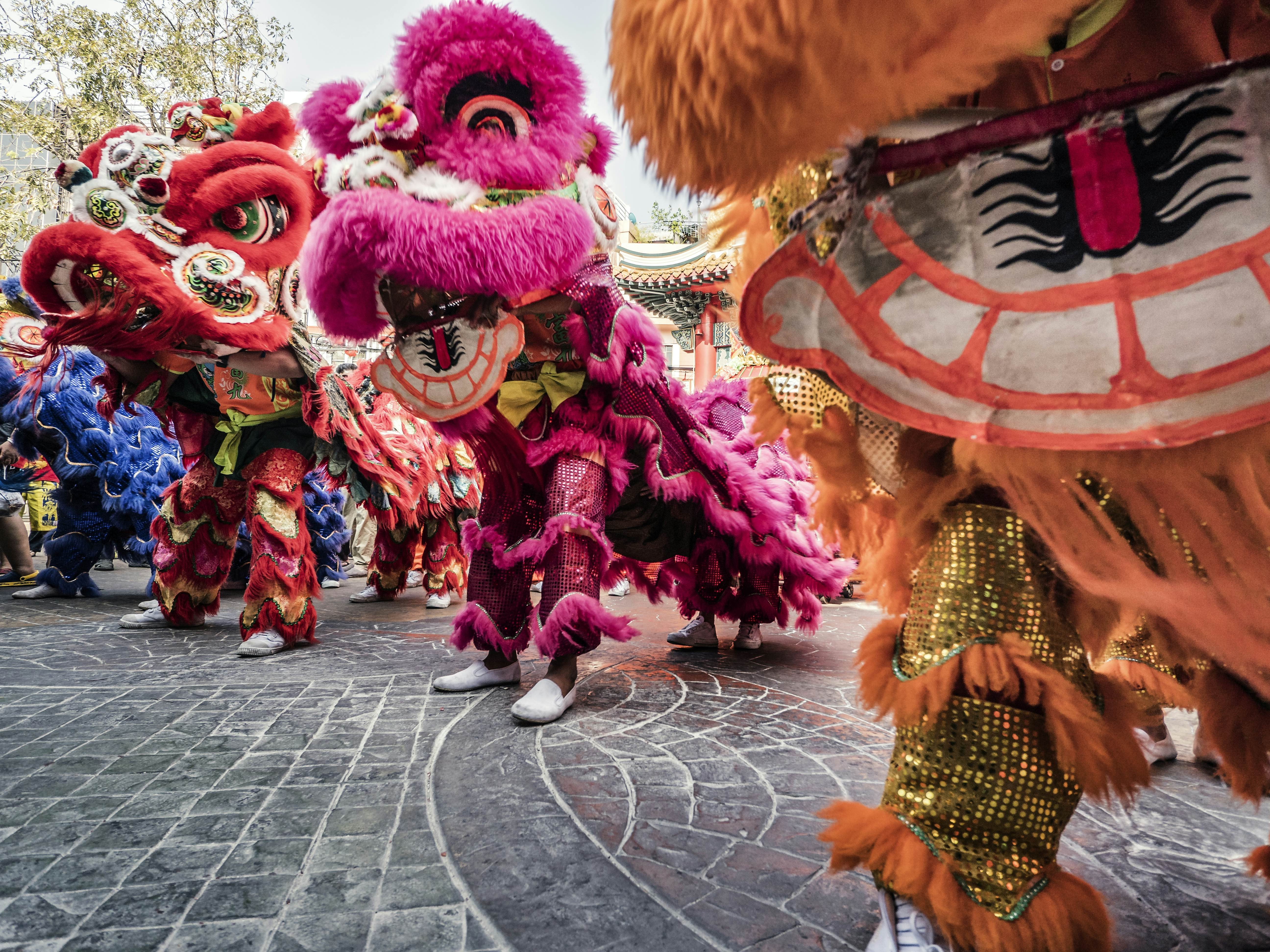 Celebrations during Chinese New Year at Yaowarat Road Chinatown Bangkok Thailand