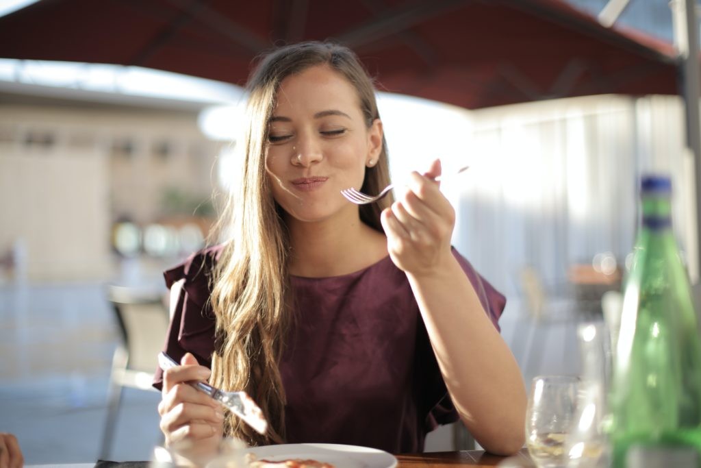 Girl enjoying a wine tasting in Napa Valley