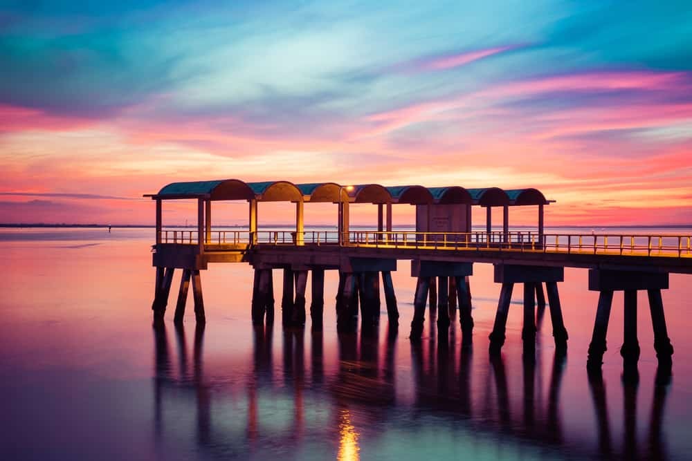 Driftwood Beach on Jekyll Island at Sunset