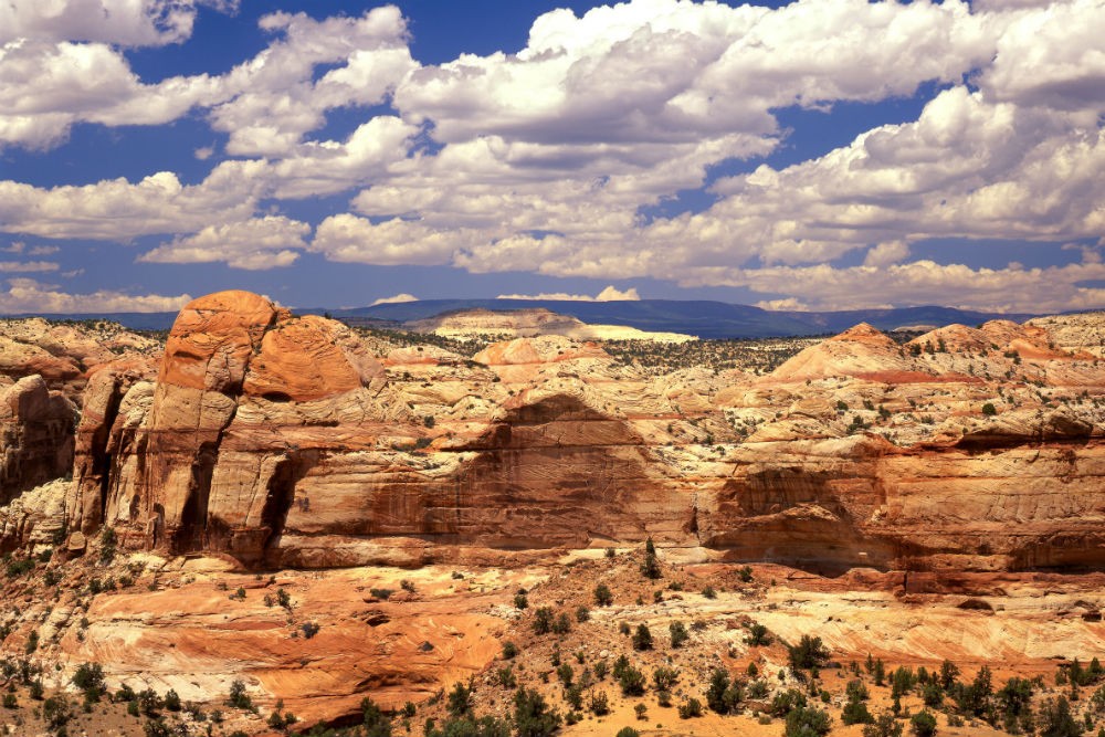 Grand Staircase Escalante National Monument in Utah. Utah's Highway 12 runs alongside the monument.