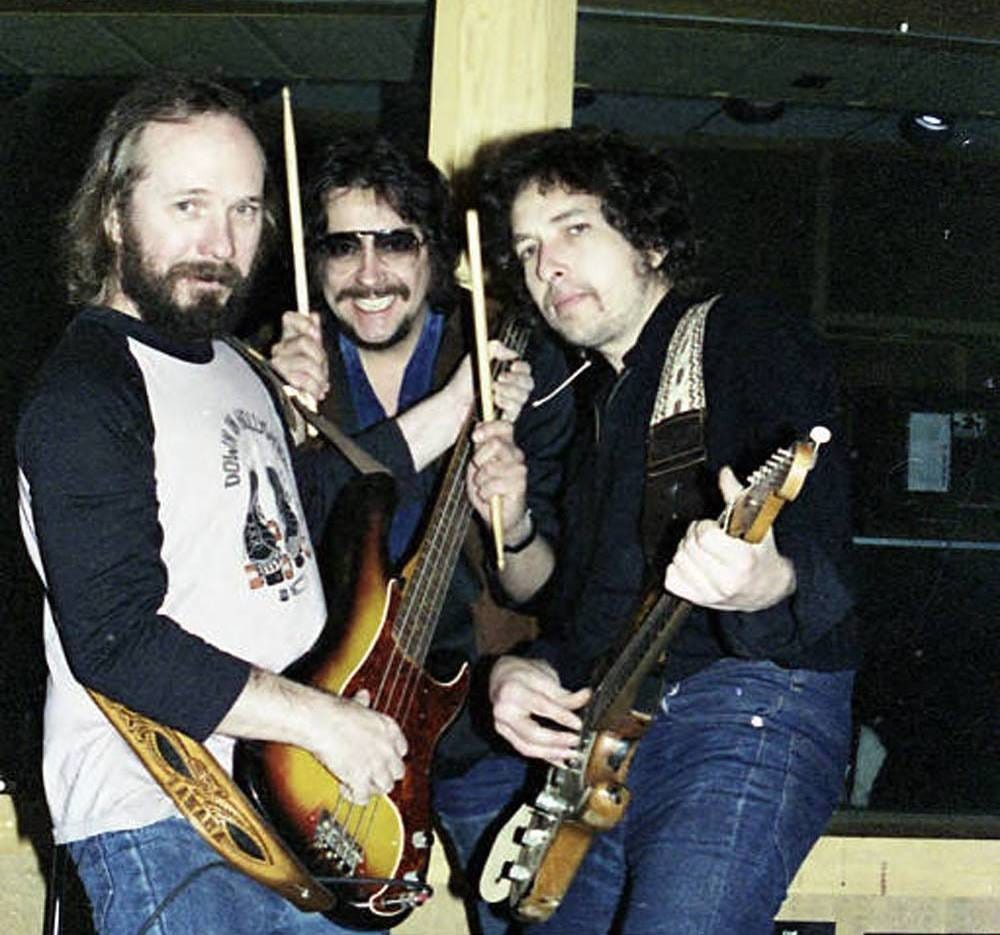 Jim Keltner with Bob Dylan and Tim Drummond